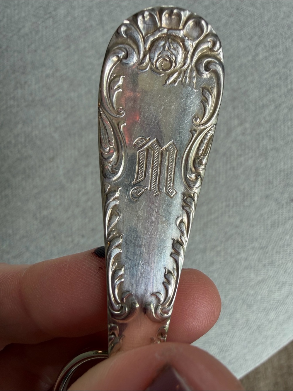 M Engraved Silverware Keychain - Picture 6 of 6